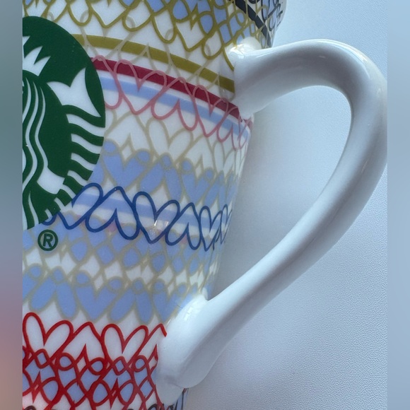 Starbucks Valentine's Day 2019 Multicolor Hearts Tall Coffee Tea Latte Mug 16oz - Picture 6 of 8